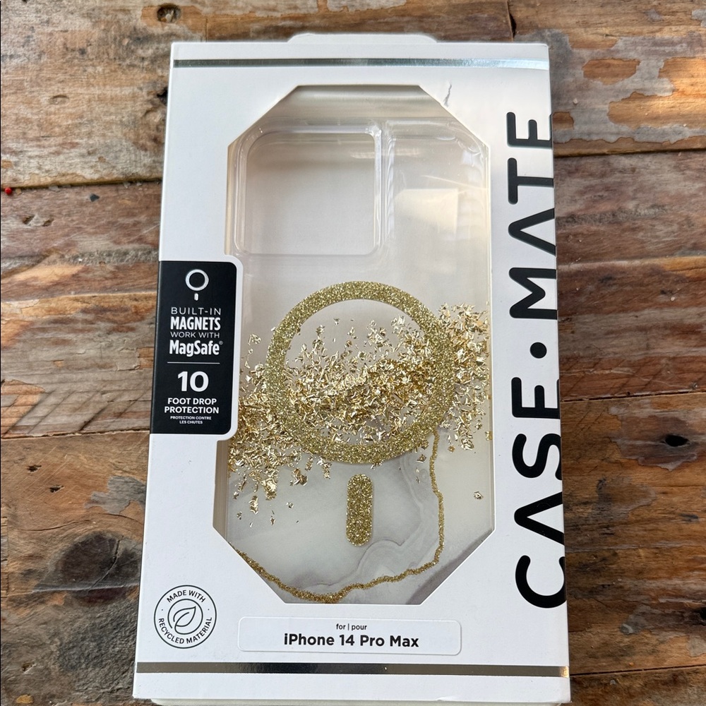 Case-Mate Glitter Gold iPhone 14 Pro Max Case